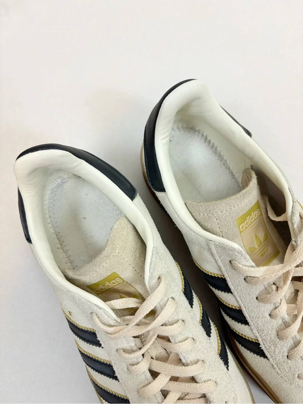 adidas Originals Gazelle Bold Platform Shoes Cream White/Core Black Size 10